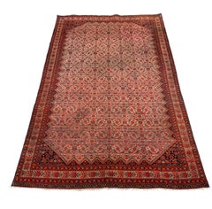 4x6 Red and Orange Persian Accent Rug