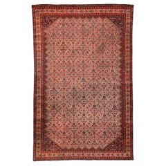 4x6 Roter und orangefarbener persischer Akzent-Teppich