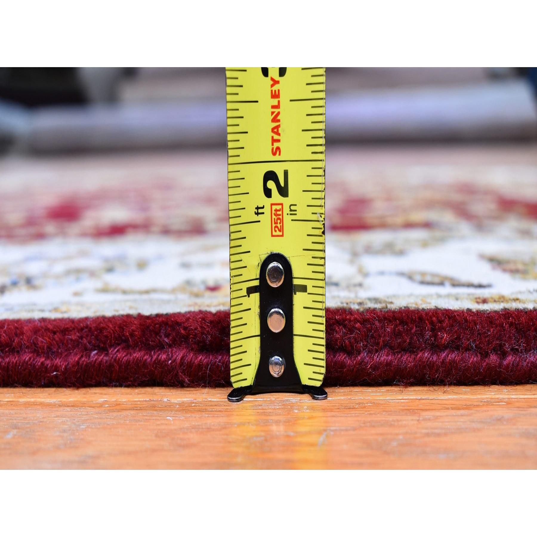 Tappeto orientale 4'x6' rosso metà lana e metà seta Rajasthan annodato a mano In condizioni Nuovo in vendita a Carlstadt, NJ