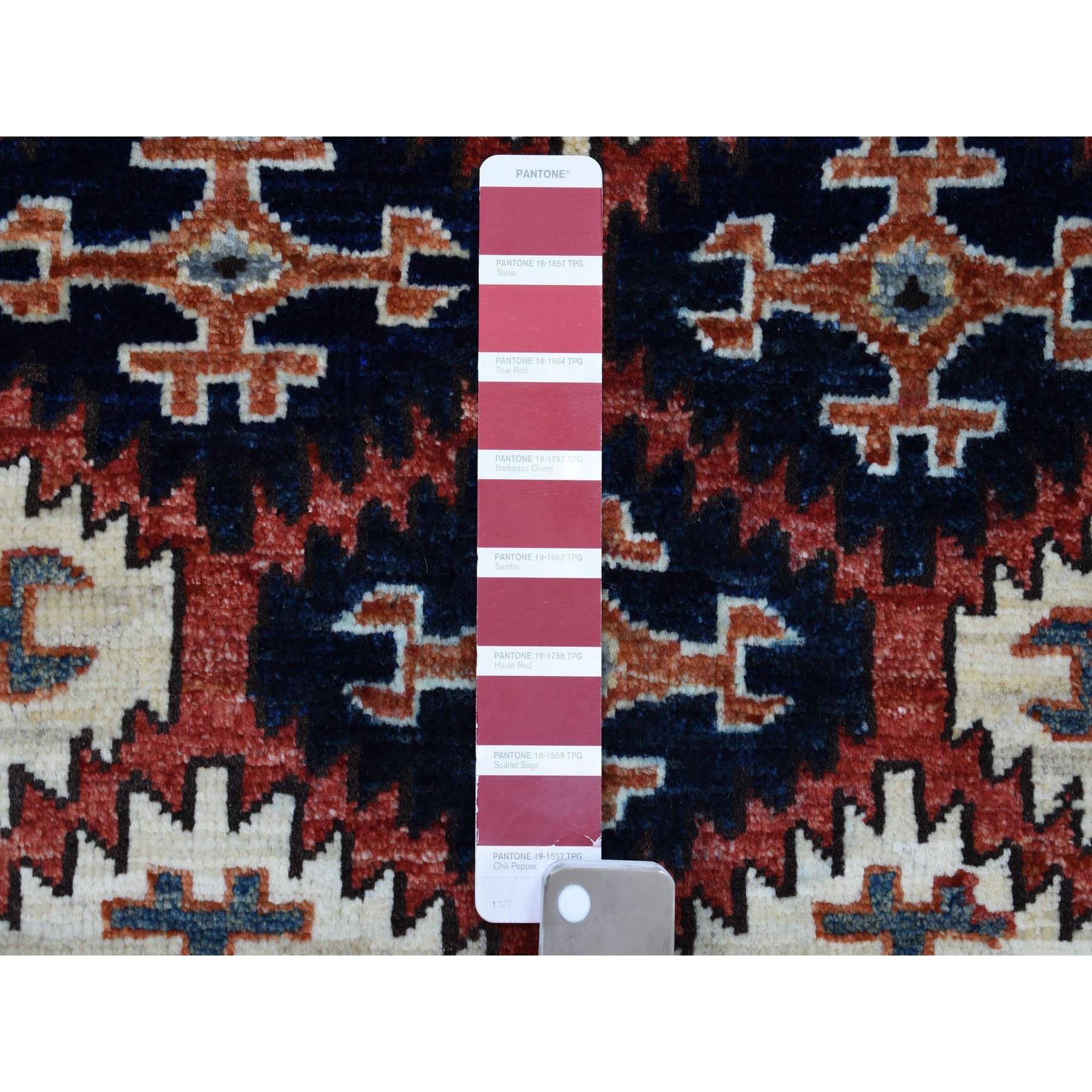 Tribal 4'x6' Rouge Noué à la main Afghan Ersari All Over Design Pure Laine Tapis d'Orient en vente