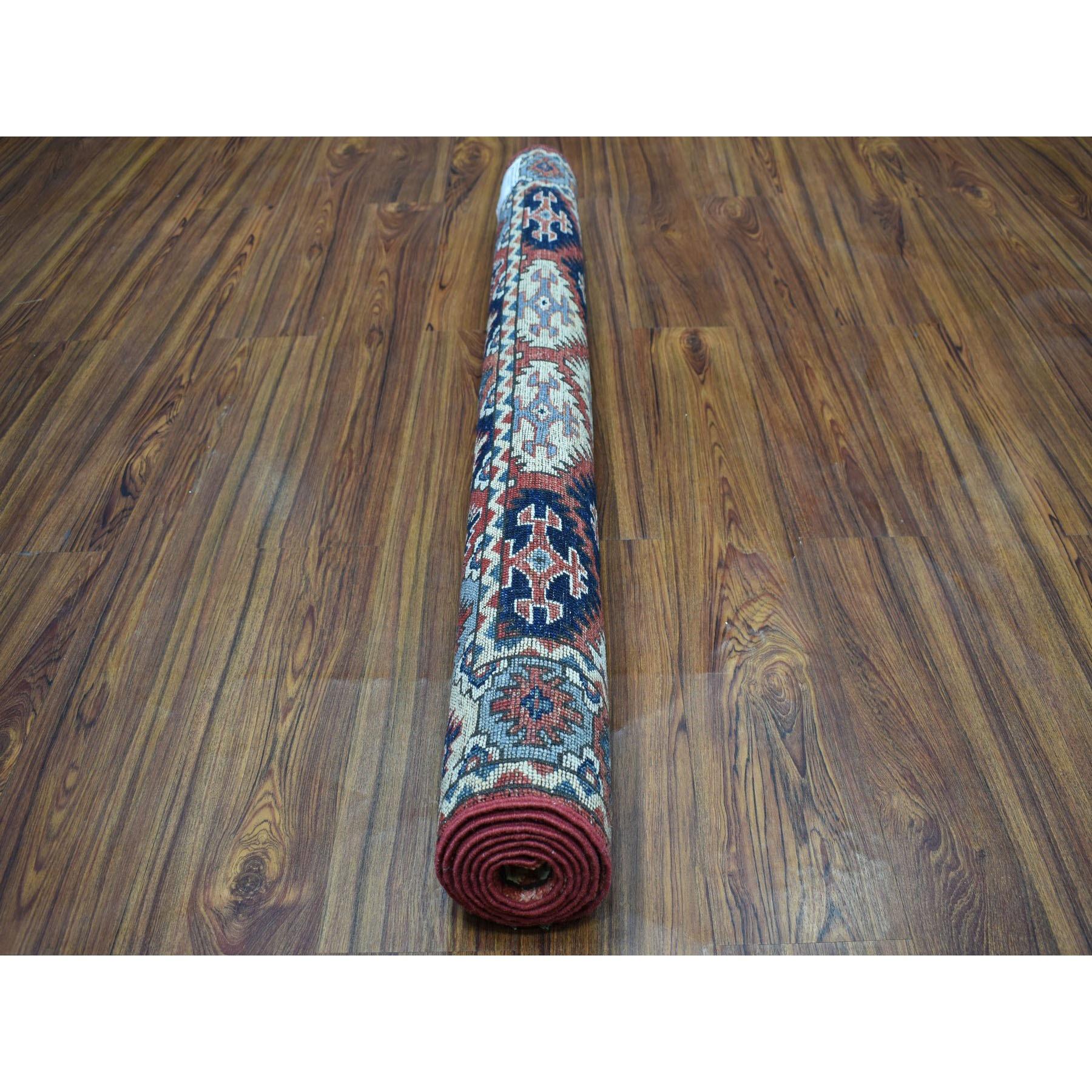 4'x6' Rouge Noué à la main Afghan Ersari All Over Design Pure Laine Tapis d'Orient Neuf - En vente à Carlstadt, NJ