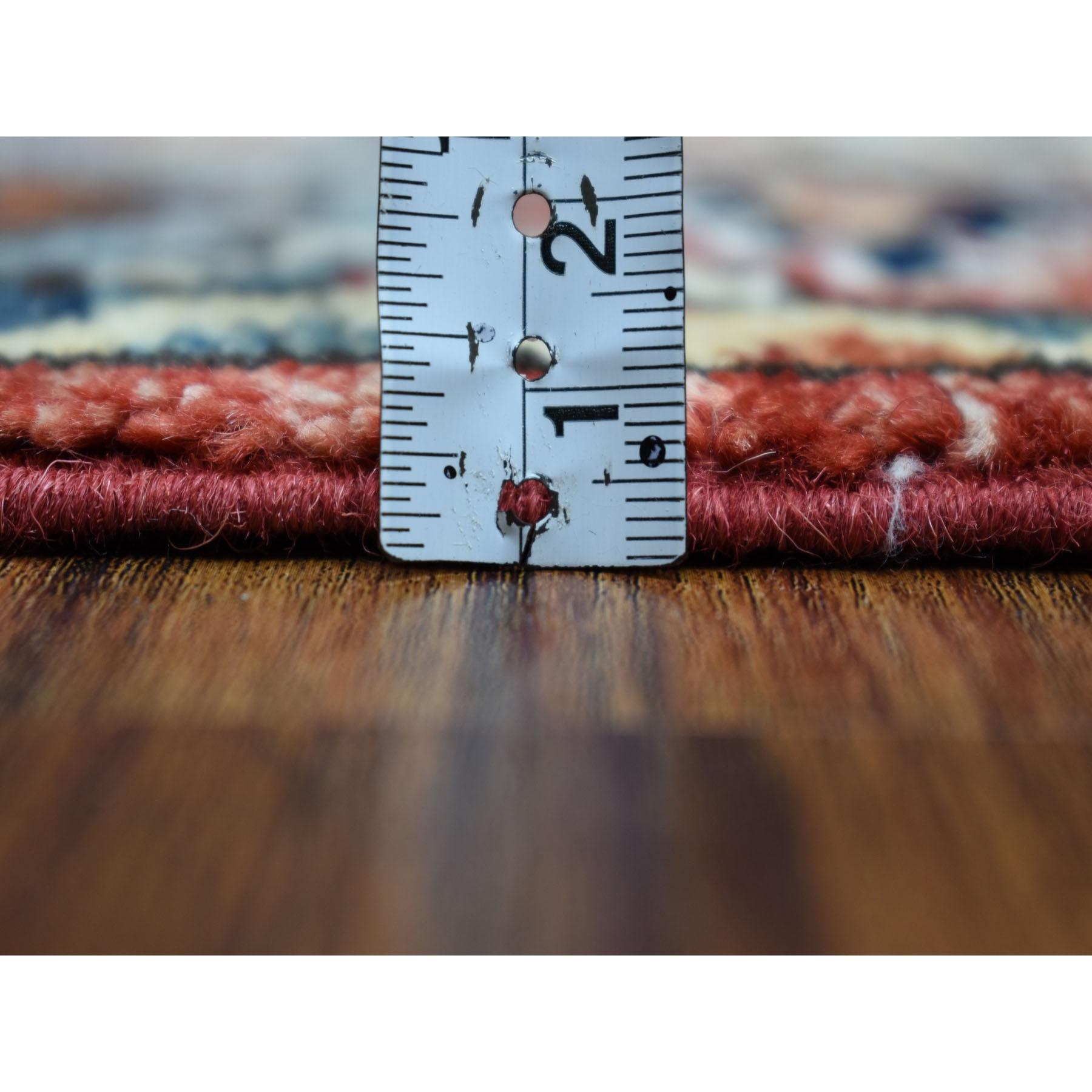 XXIe siècle et contemporain 4'x6' Rouge Noué à la main Afghan Ersari All Over Design Pure Laine Tapis d'Orient en vente