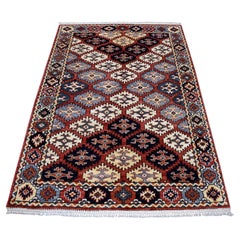 4
x6
 Rote handgeknüpfte afghanische Ersari All Over Design Reine Wolle Orientteppich