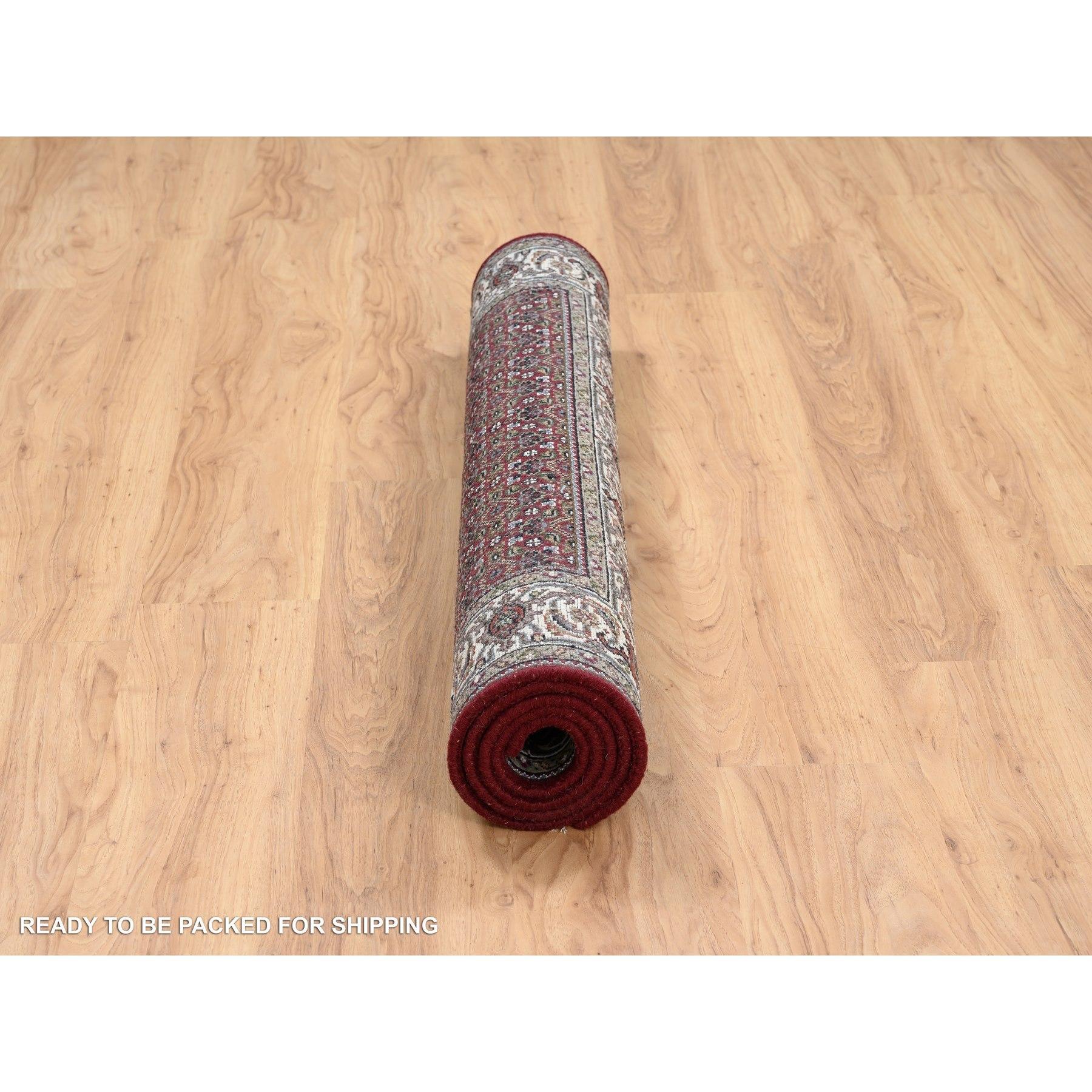 Tappeto 4'x6' Rich Red annodato a mano in morbida lana 175 KPSI Herati In condizioni Nuovo in vendita a Carlstadt, NJ