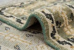 4x6 Sage Green Oushak Vintage Turkish Style Hand Tufted Wool Rug ( Mt - 358 )