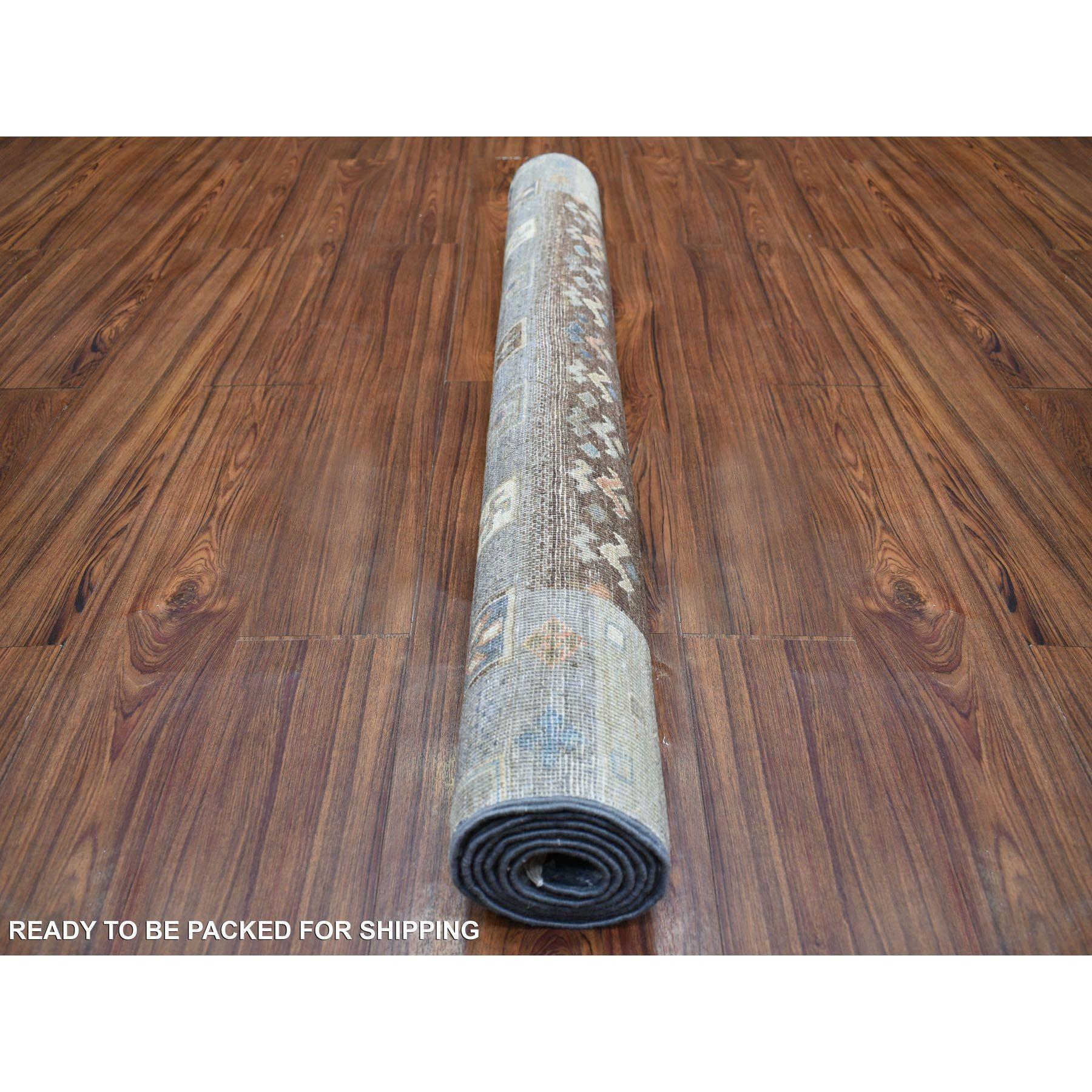 4'x6' Grautöne Handgeknüpft, Afghan Kashkuli Gabbeh, Teppich aus reiner Wolle (Afghanisch) im Angebot