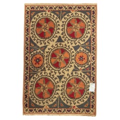 Serapi Rug Gallery’s Hand Woven Suzani Soumak Wool Area Rug