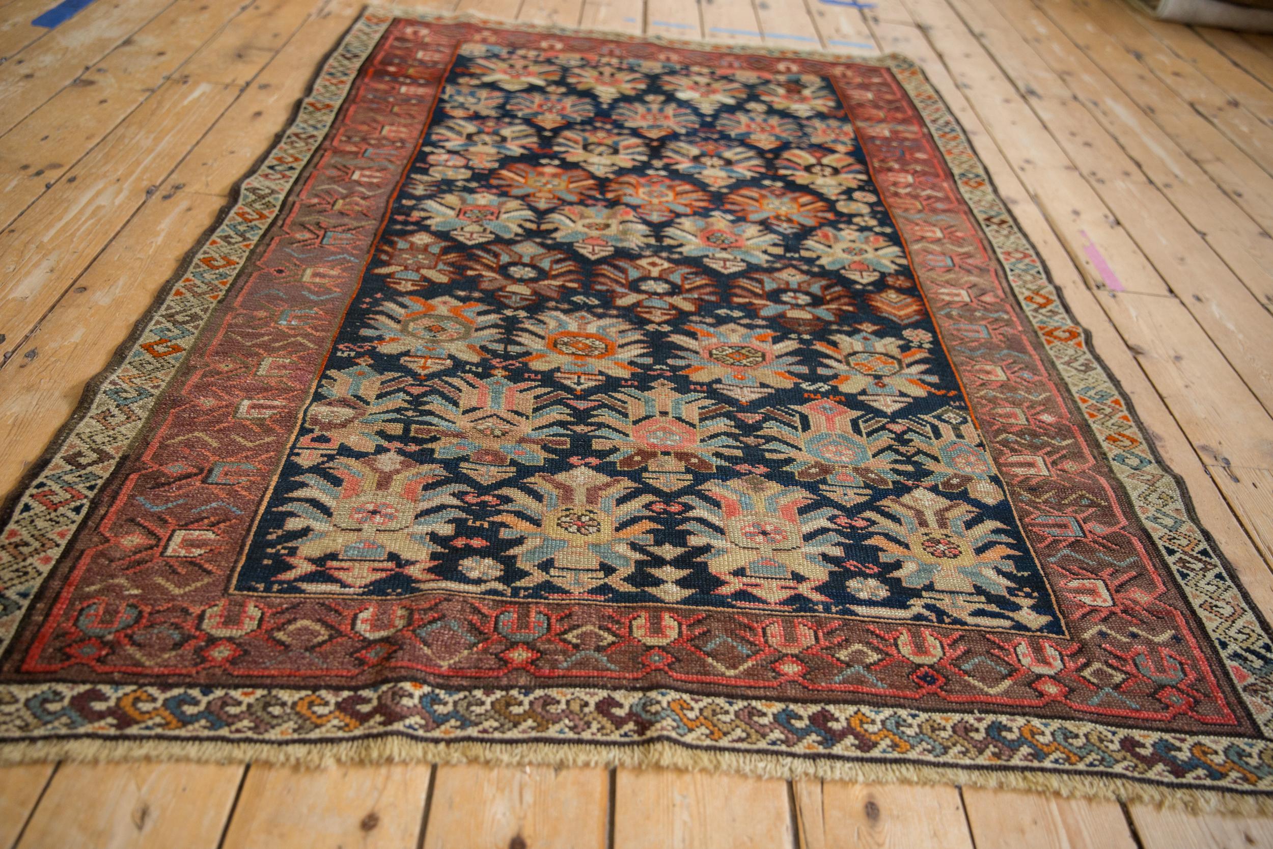 Hand-Knotted Vintage Caucasian Rug