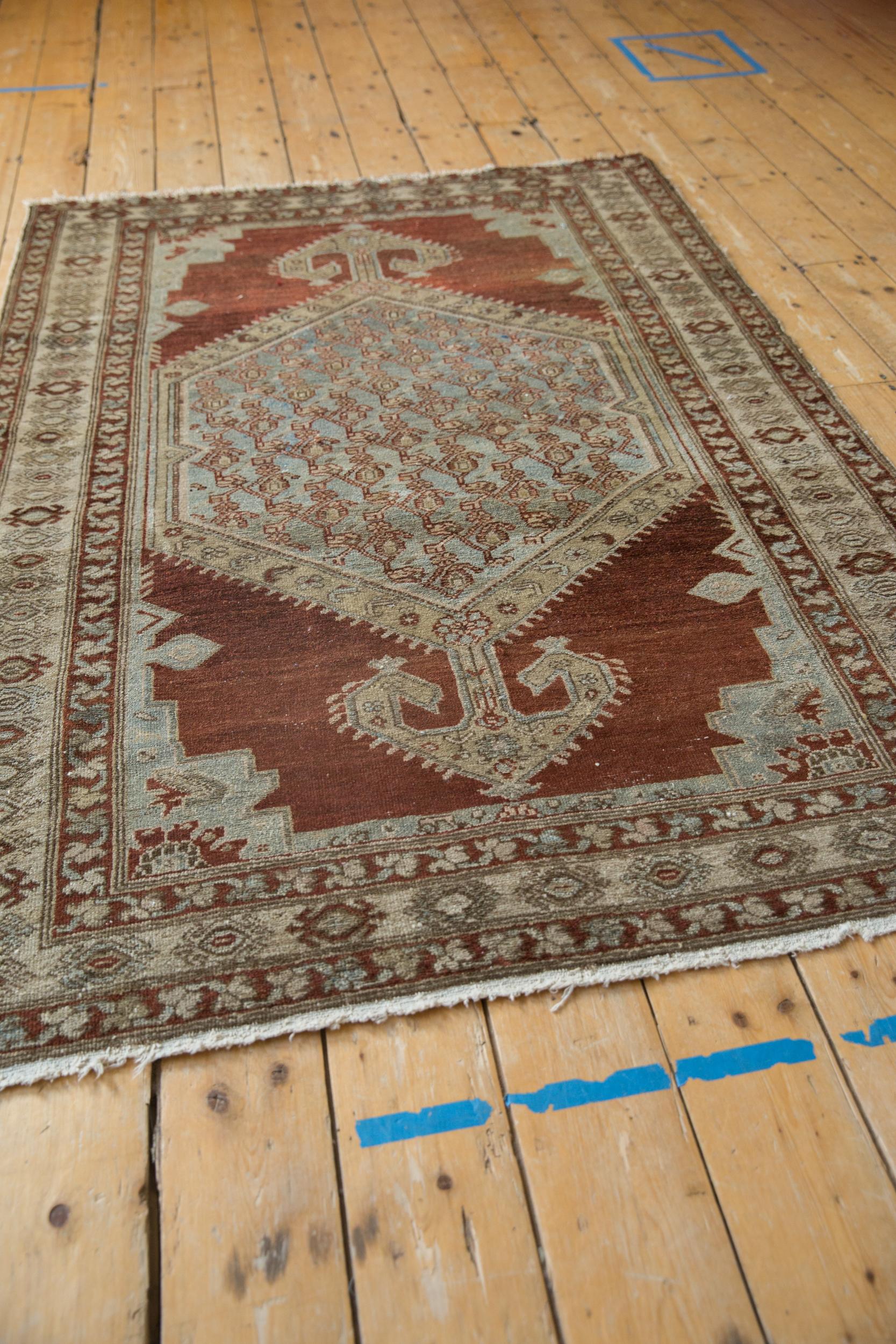 Vintage Distressed Malayer Rug For Sale 3