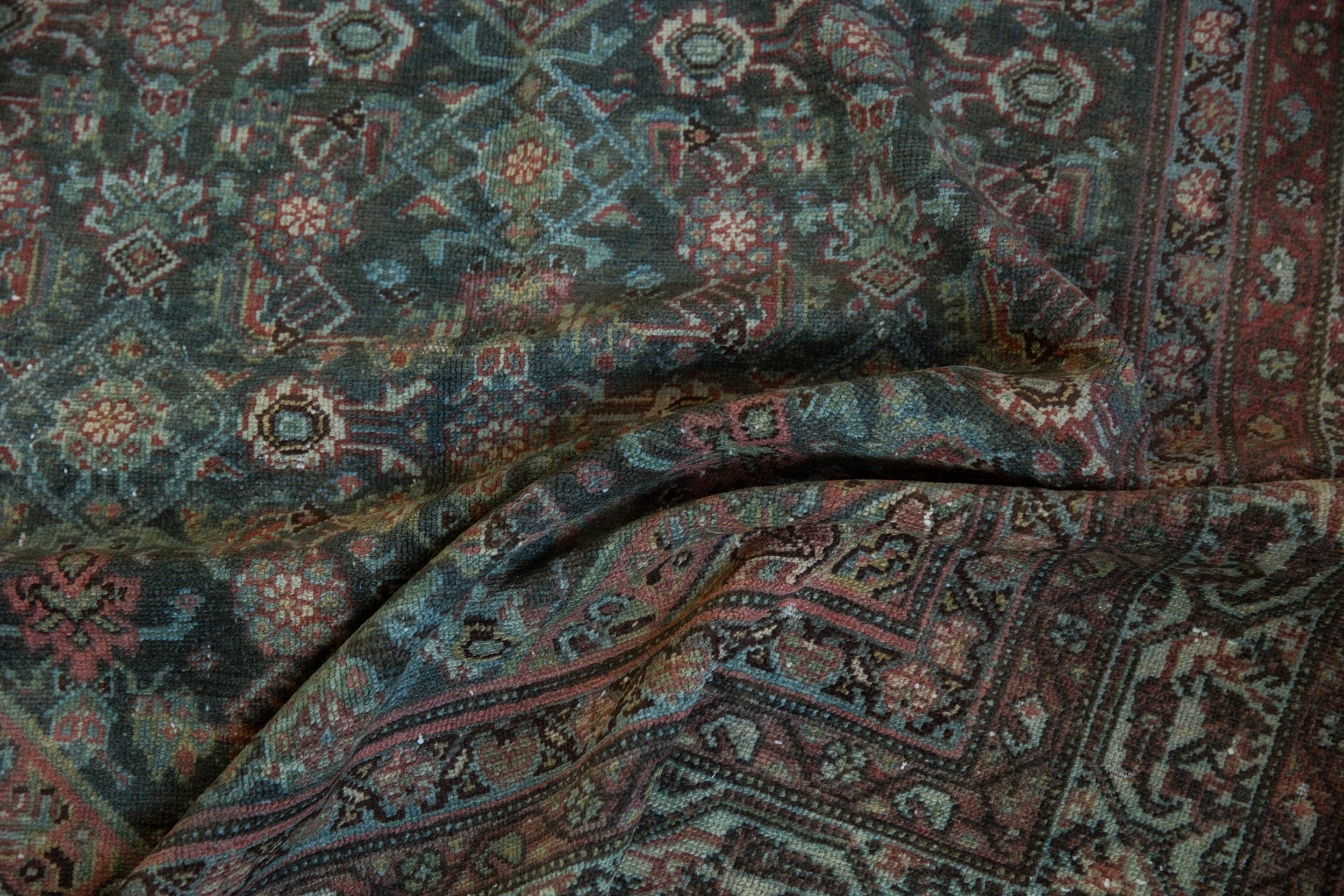 Persian Vintage Distressed Malayer Rug  For Sale