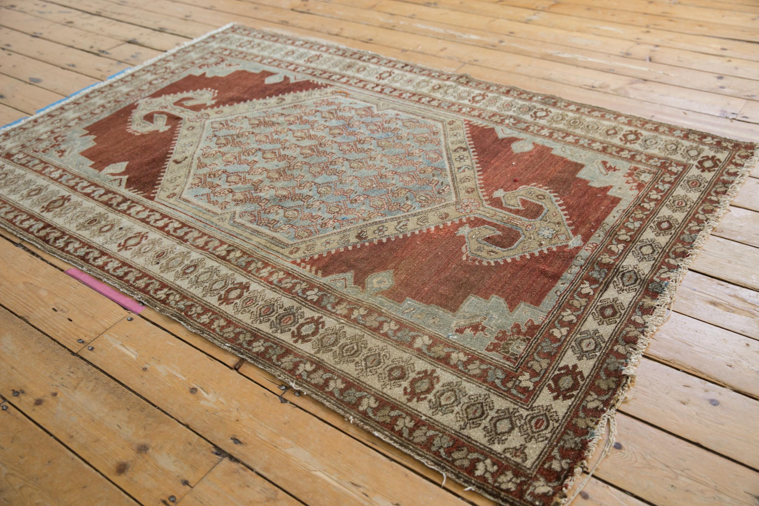 Persian Vintage Distressed Malayer Rug For Sale