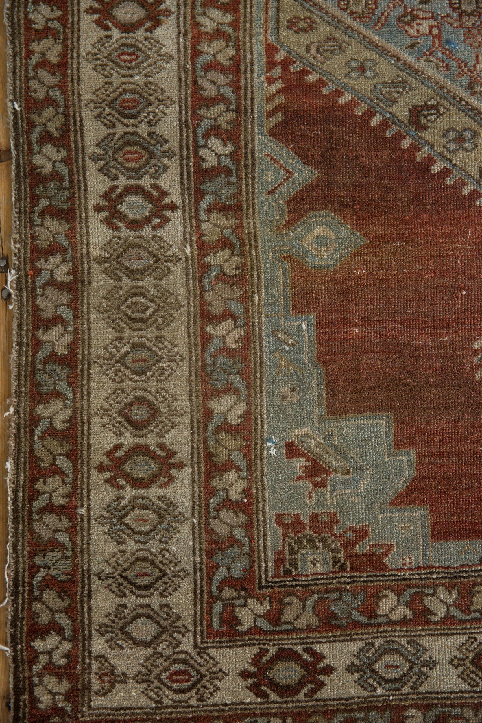 Vintage Distressed Malayer Rug In Fair Condition For Sale In Katonah, NY