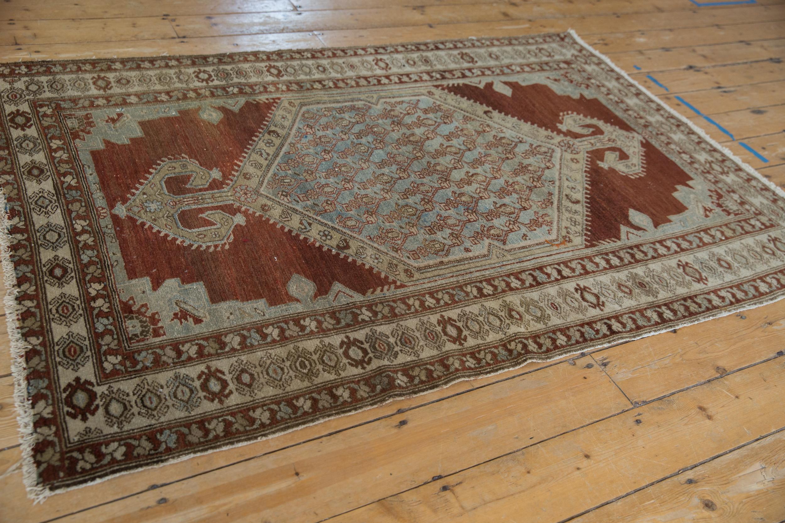 Vintage Distressed Malayer Rug For Sale 1