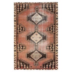 4
x6
1" Tappeto vintage persiano Bakhtiar in lana a pelo zero annodato a mano, colore pesca