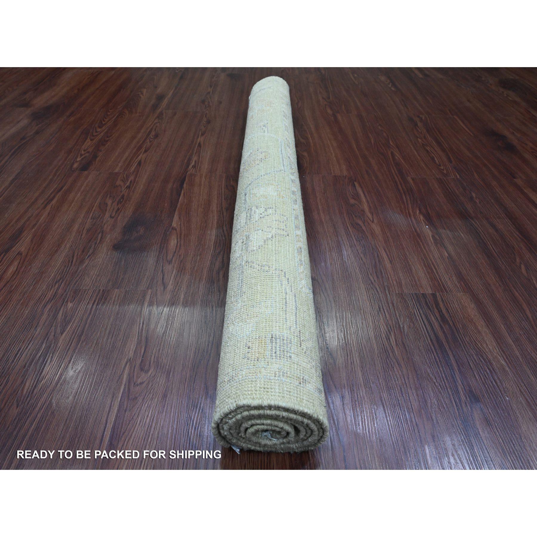 Annodato a mano Tappeto Afghan Angora Oushak Vines Design/One 4'x6'1