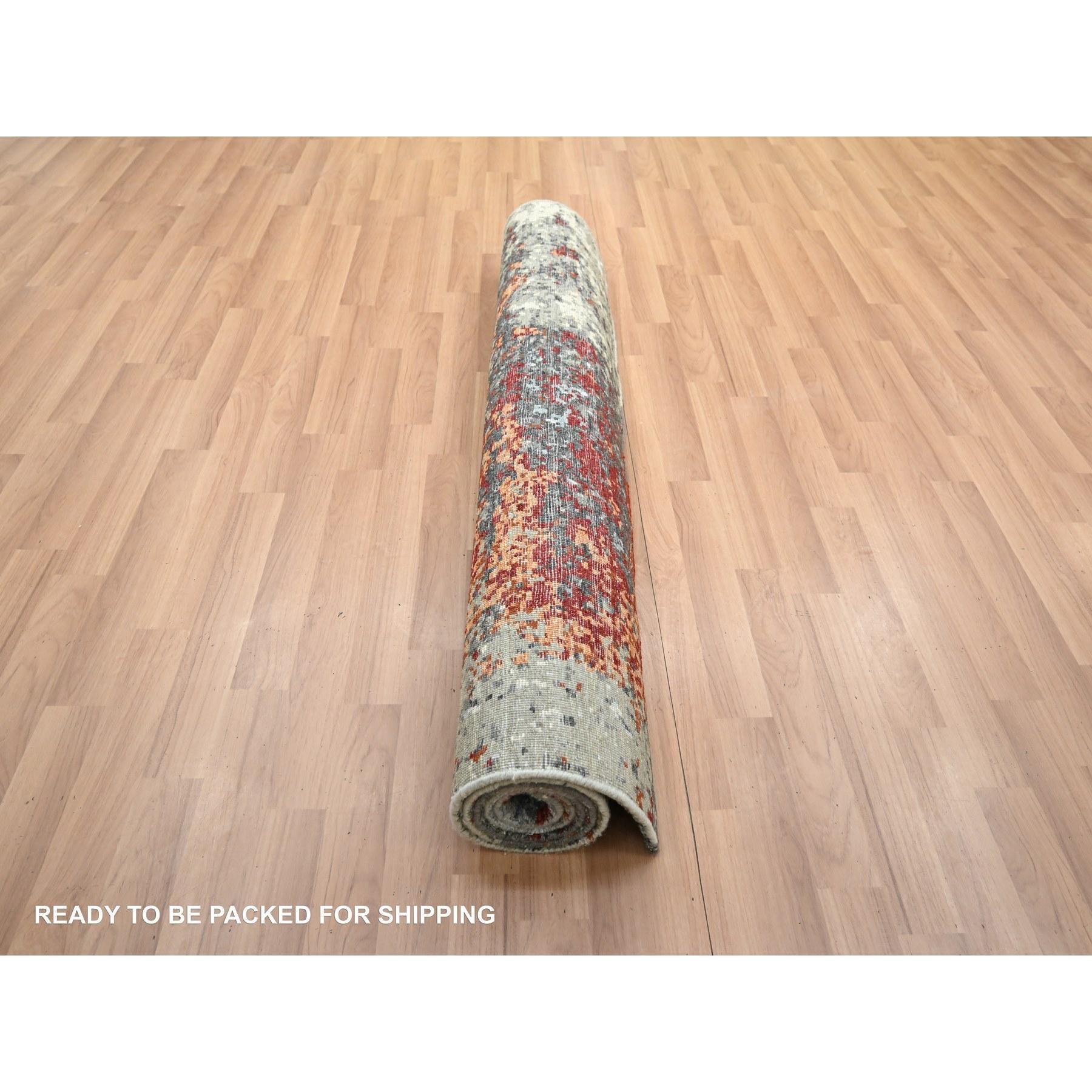 Annodato a mano Tappeto in lana annodato a mano 4'x6'2