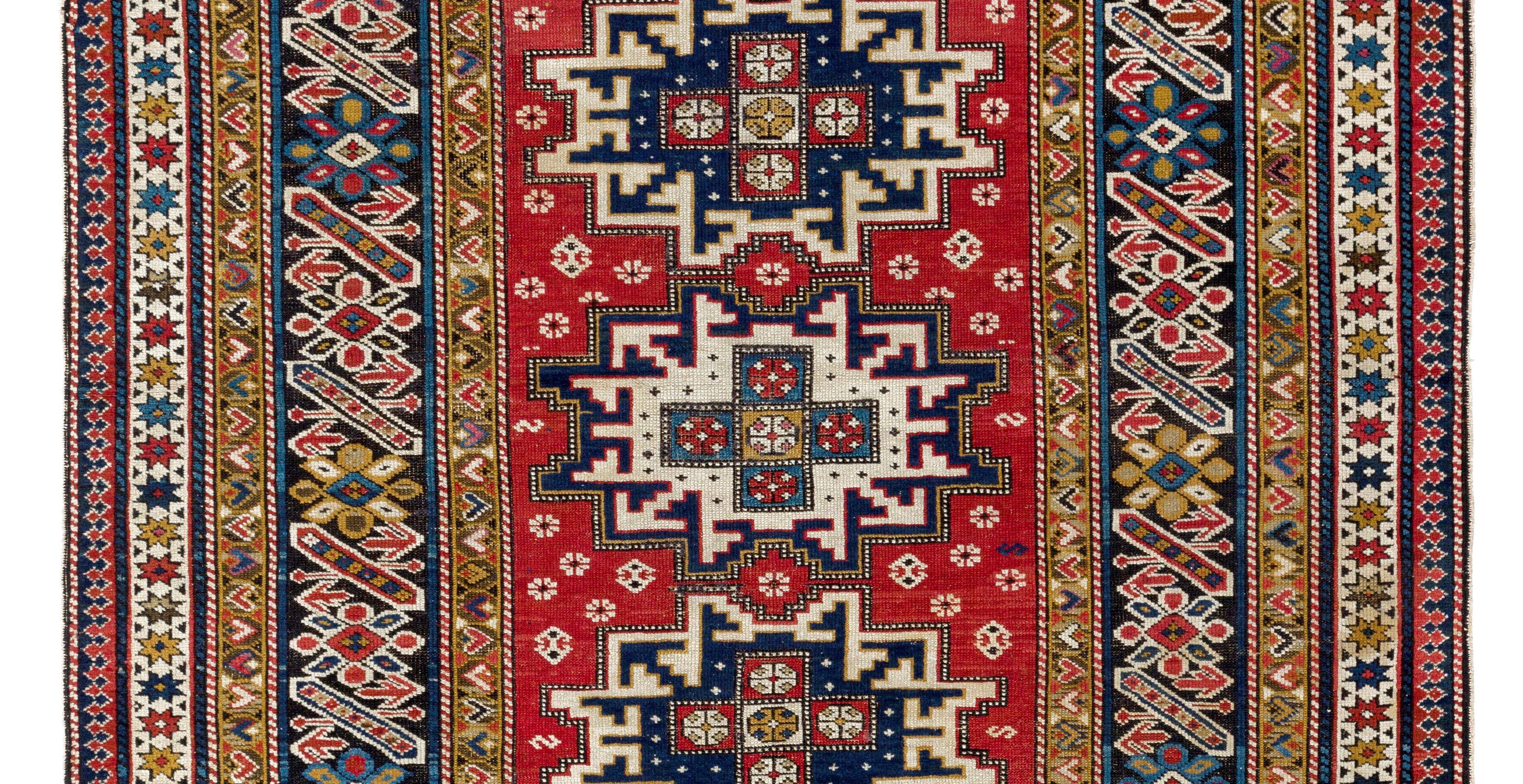 Tribal Antique Caucasian Chi Chi Shirvan Rug. Rare Collectors Carpet For Sale