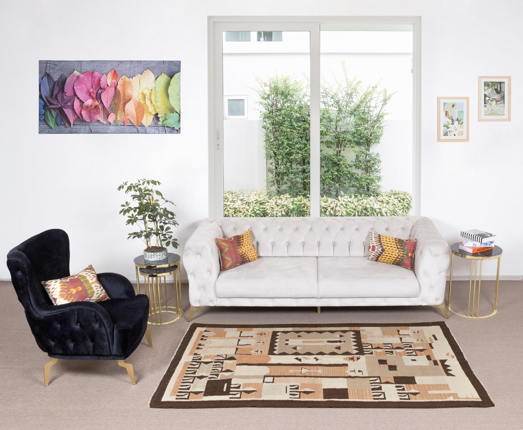 This authentic hand-woven rug made of 100% organic wool. Good condition and cleaned professionally.
Ideal for both residential and commercial interiors.
We can supply a suitable rug-pad if requested for extra cushioning and protection from wear