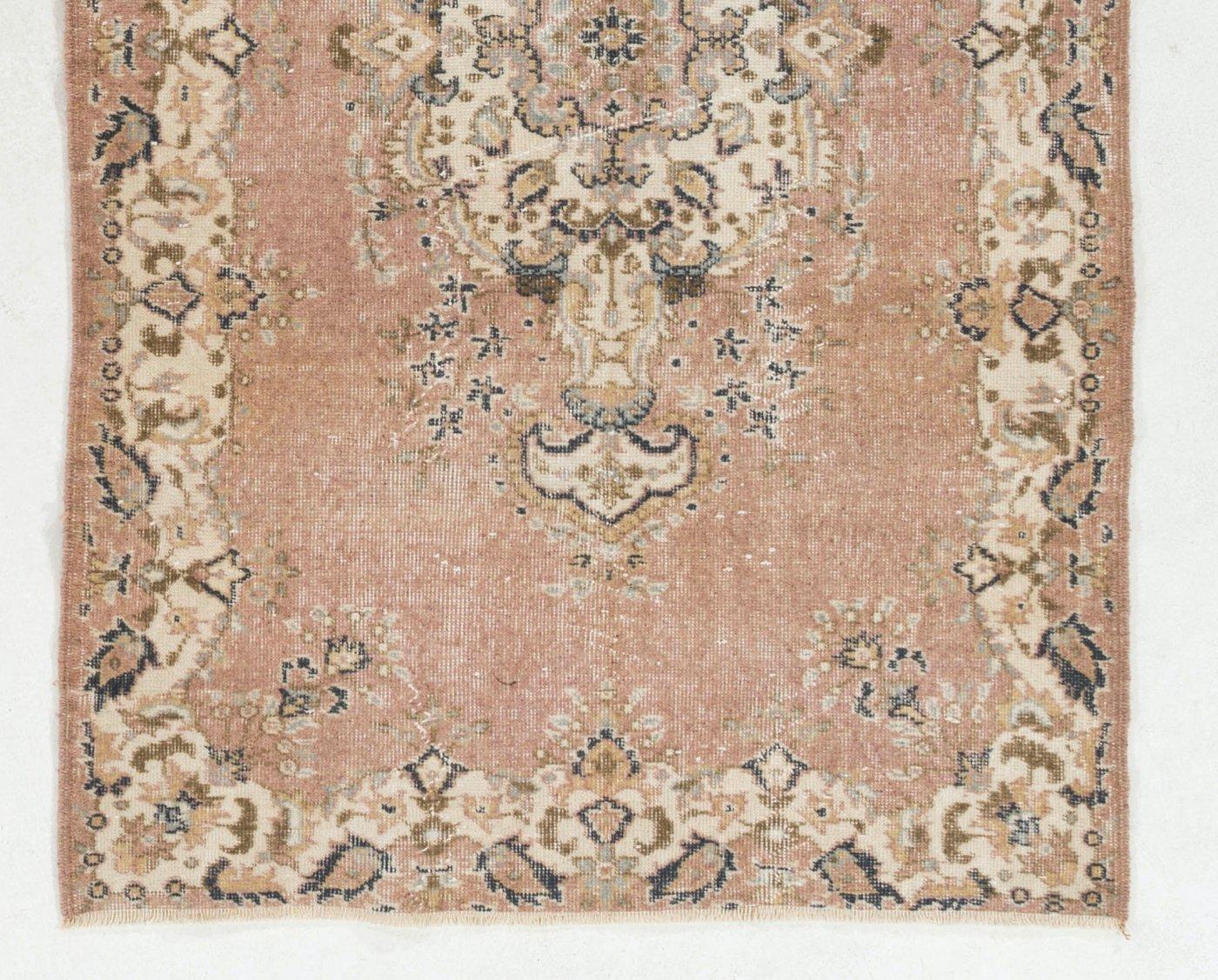 pink vintage area rug