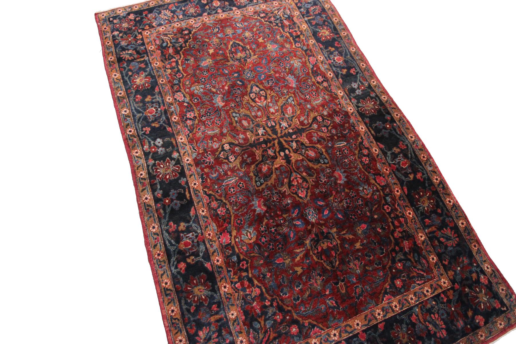 Antique Manchester Kashan Rug Antique Persian Kashan Rug Persian Rug 1880 In Good Condition For Sale In New York, NY