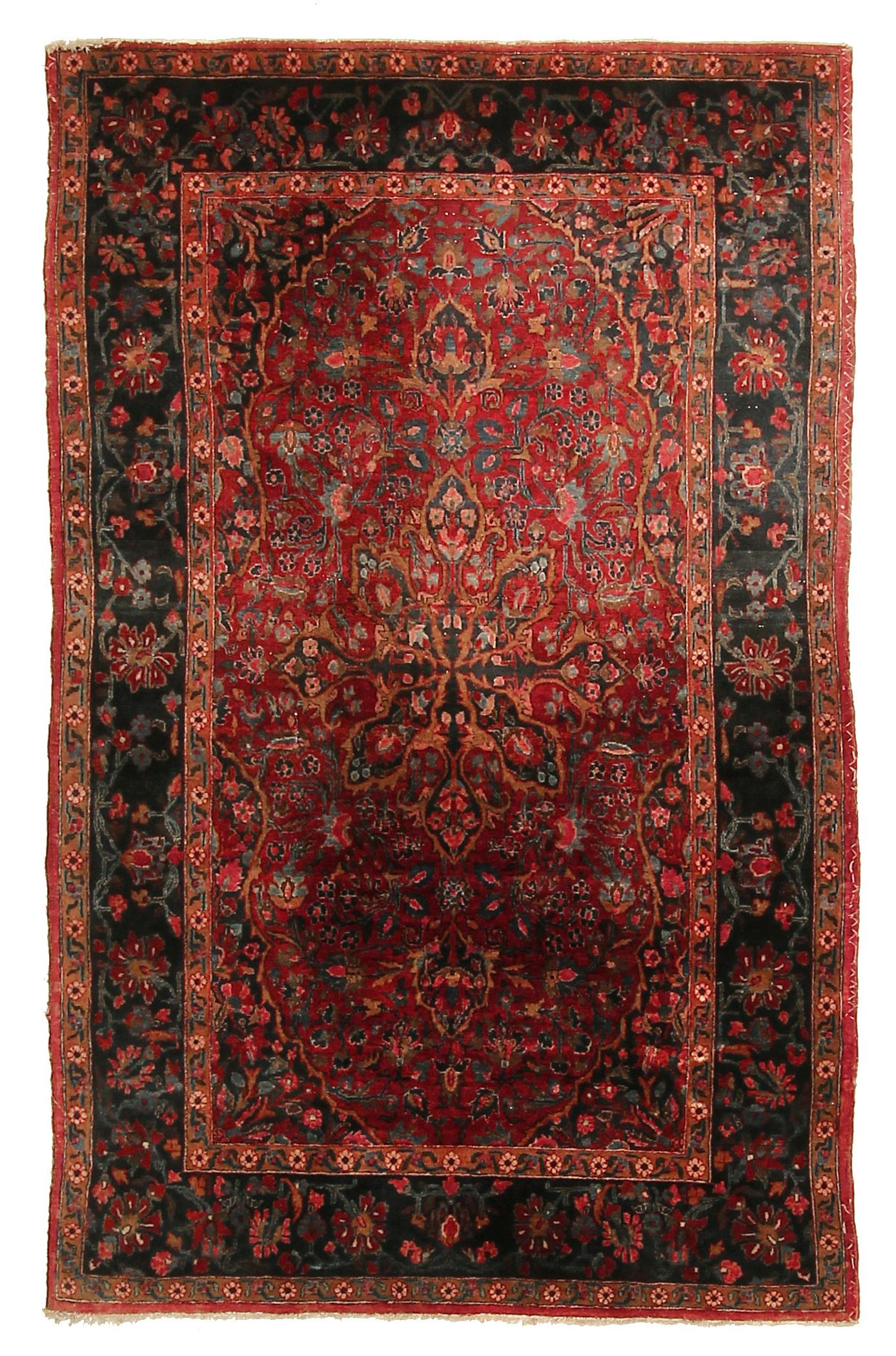 Antique Manchester Kashan Rug Antique Persian Kashan Rug Persian Rug 1880 For Sale 3