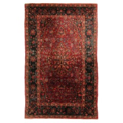 Antique Manchester Kashan Rug Antique Persian Kashan Rug Persian Rug 1880