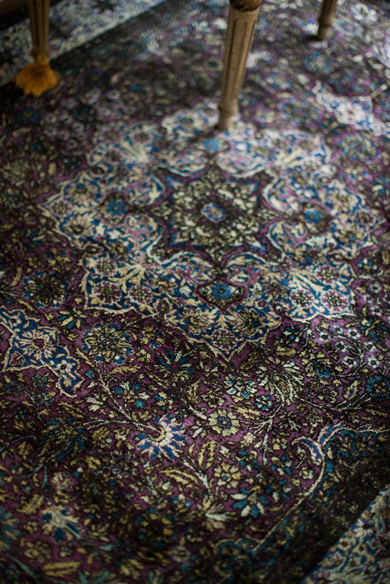 Antiker Kashan-Teppich aus Seide (Persisch) im Angebot