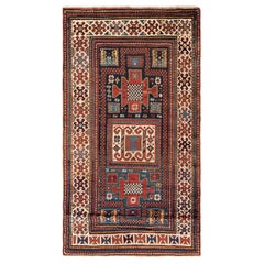 4x7 Ft Antique Karachopt Kazak Rug, South Caucasus, Late 19th Century