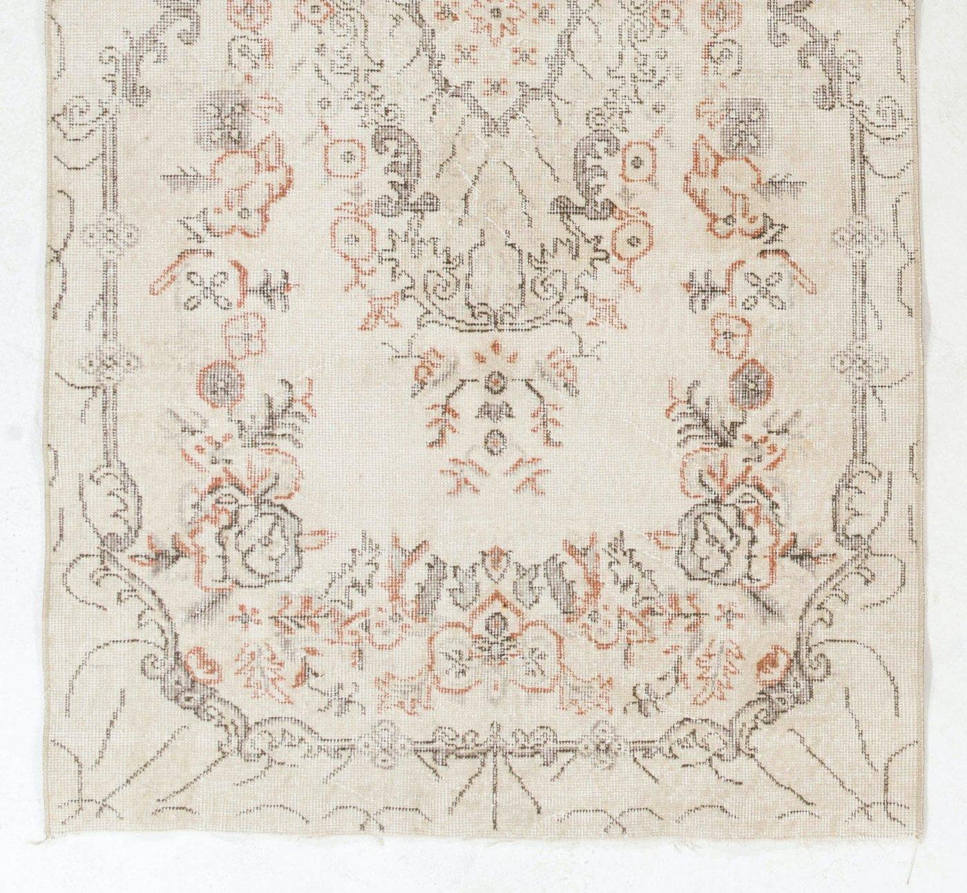 neutral floral rug