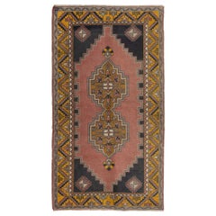 4x7 Ft handgeknüpft Vintage Anatolian Akzent Teppich, Home Decor Stammes-Teppich