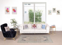 Tribal Style Midcentury Handmade Central Anatolian Wool Rug, circa 1950