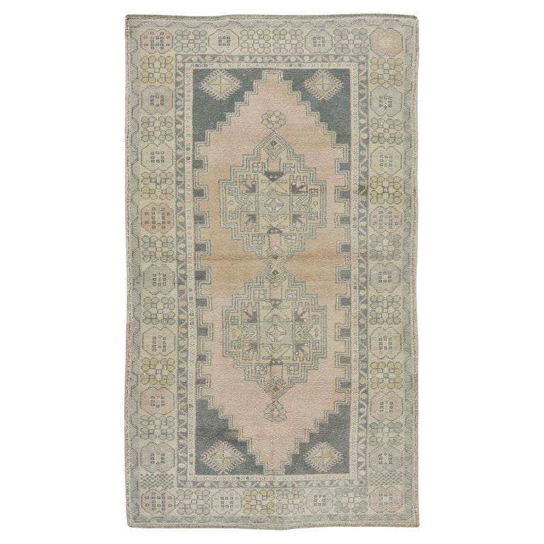 1950 Wool Rug Tribal Style Midcentury Handmade Central Anatolian Wool Rug, circa 1950 ...