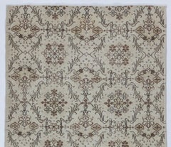 4x7 ft Vintage Handmade Turkish Accent Rug, Ideal for Home and Office