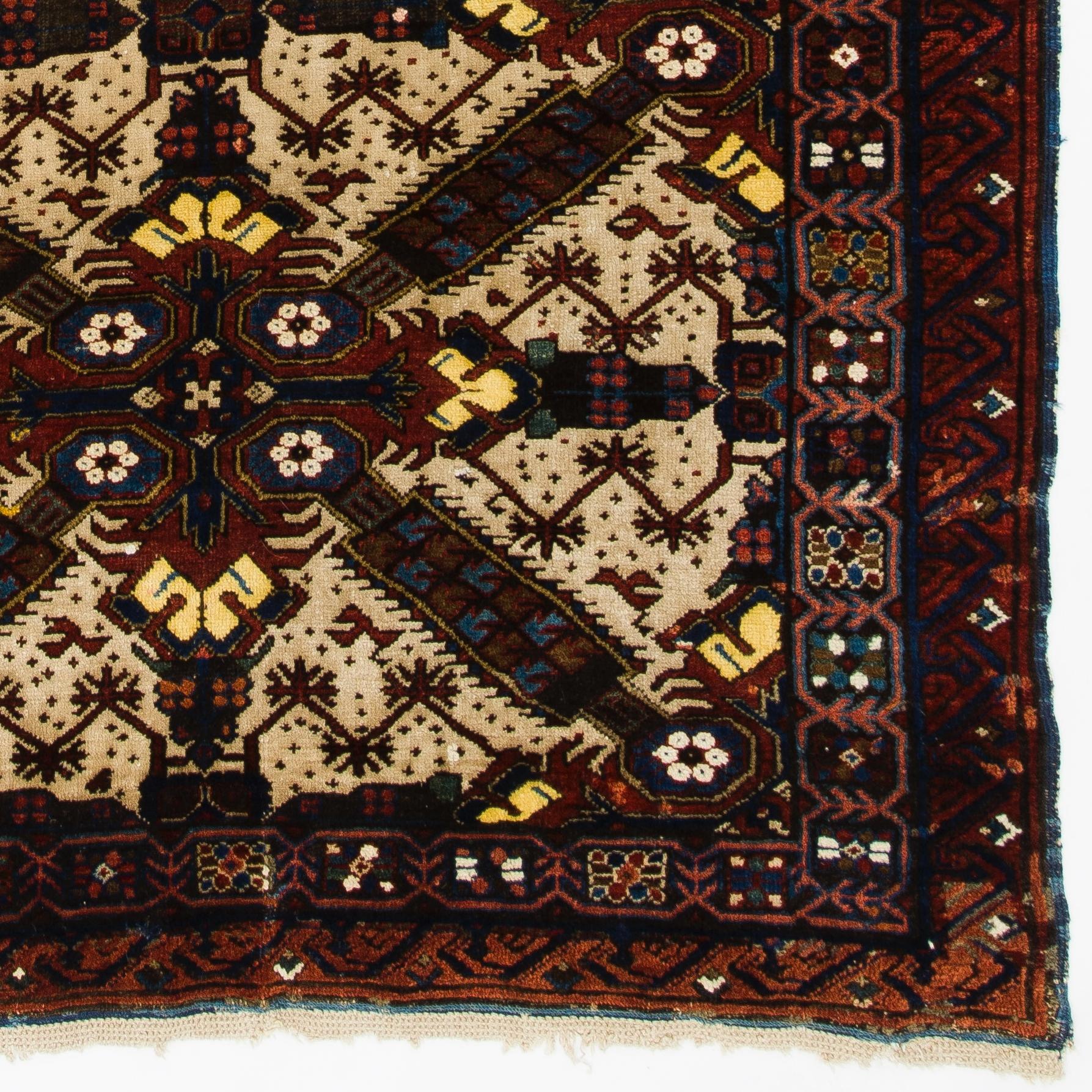 Antiker kaukasischer Seichur-Teppich in 4x7.2 Fuß, um 1880 (Kaukasisch) im Angebot