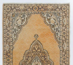 4x7.3 ft Home Decor Accent Rug, Handmade Vintage Anatolian Oushak Carpet