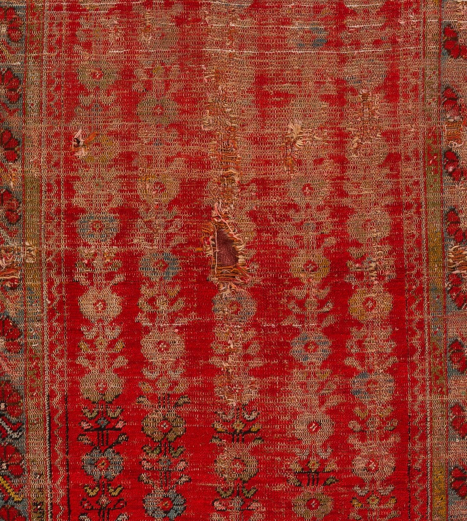 Altro Frammento di tappeto turco antico 4x8 Ft, 1870 circa, unico nel suo genere in vendita