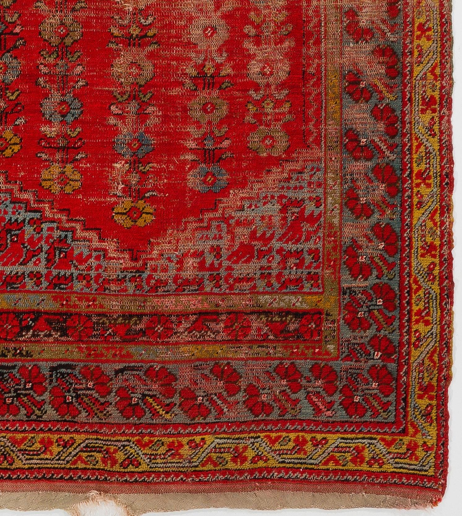 Other 4x8 Ft Antique Turkish Rug Fragment, Ca 1870, One-of-a-Kind For Sale