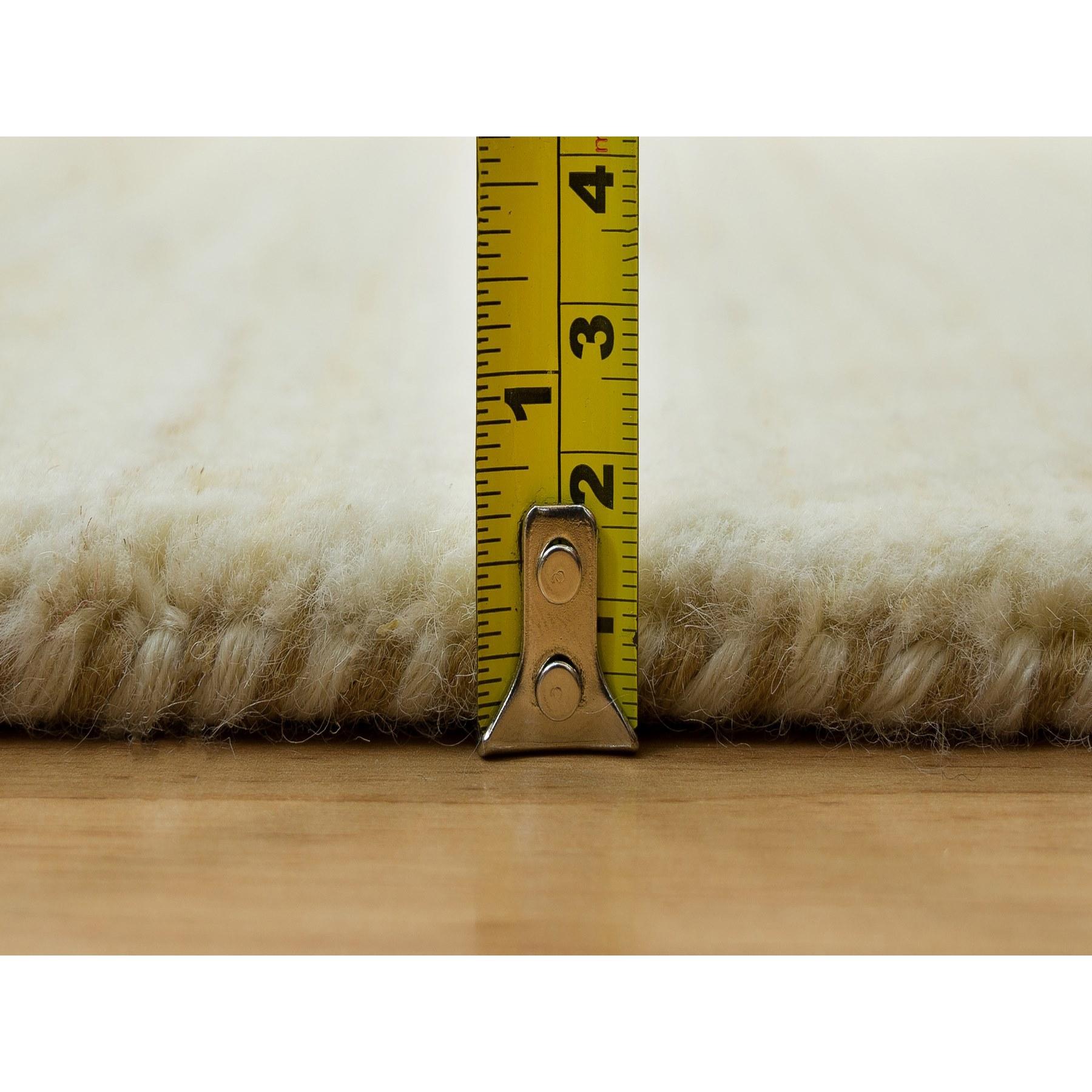 4'x8' Elfenbein Lori Buft Gabbeh Plain Design Wolle Handgeknüpfter breiter Läufer im Angebot 1
