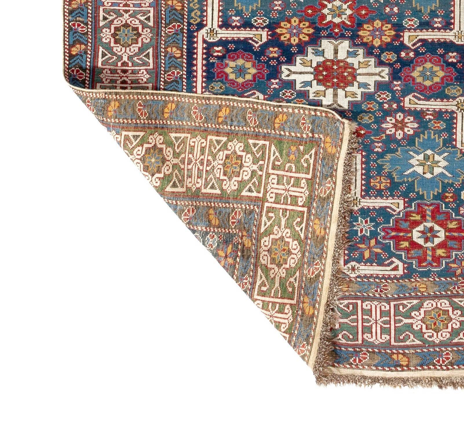 Noué à la main 4x9 Ft Antique Caucasian Kuba 