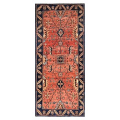 4
x9
3" Rust Red Hand Knotted Heriz All Over Design Soft Wool Runner Rug