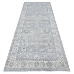 4'x9'9" Misty Gray Fine MISTI Ziegler Mahal Design Wide Runner Tapis d'Orient