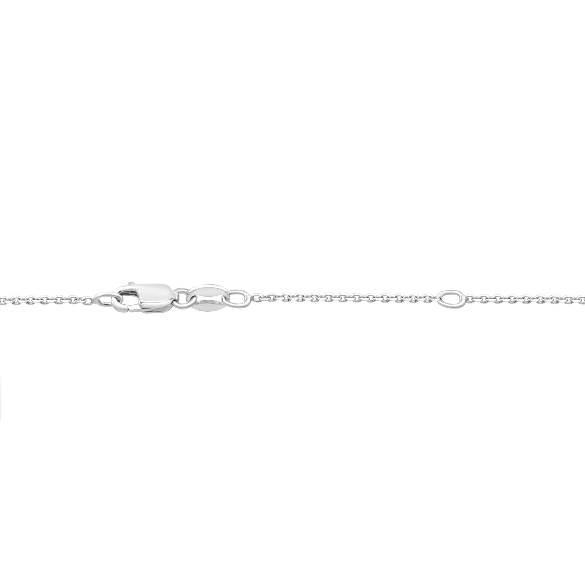 5-1/2 ct. Schweizer Blautopas und Diamant-Akzent-Sterlingsilber-Anhänger-Halskette (Zeitgenössisch) im Angebot