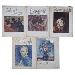 5 Livres d'art Abrams Skira des années 1950 Lautrec Van Gogh Cezanne Vlaminck Rembrandt
