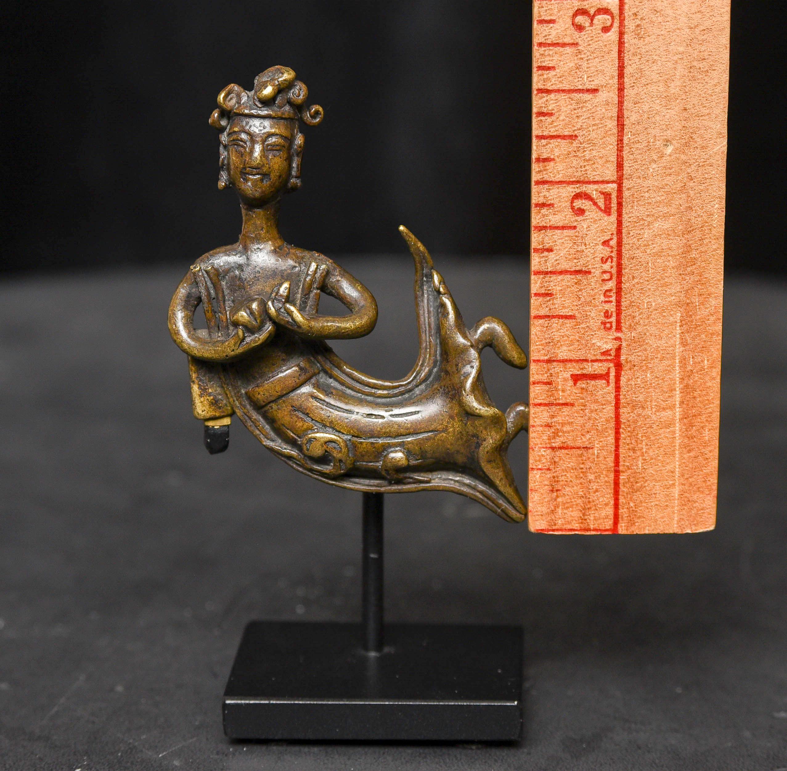 5/6thC Chinese Bronze Buddha - 9585 In Good Condition For Sale In Ukiah, CA