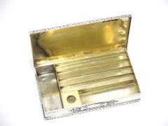 Sterling Silver Gilt Interior Howard & Co. NY Antique Box w/ Sections
