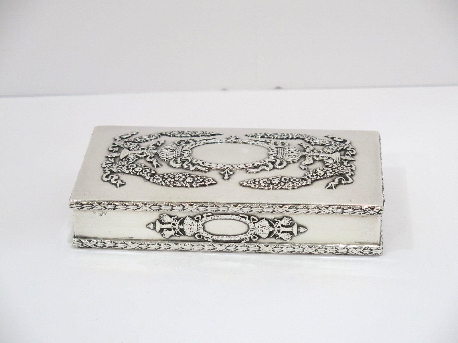 American Sterling Silver Gilt Interior Howard & Co. NY Antique Box w/ Sections For Sale