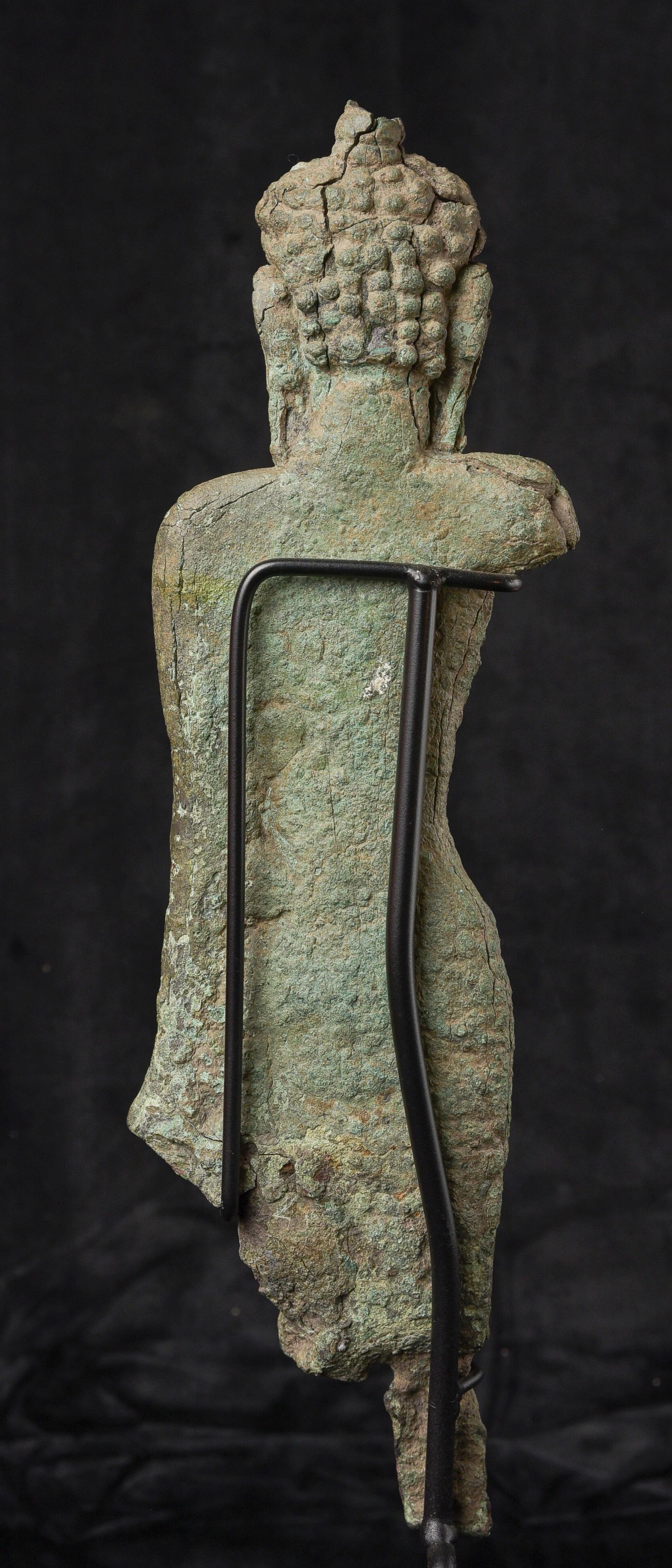 5-7thC Thai Mon Buddha-der frühesten S.E.Asian Bronze Buddha-Typen-Sehr groß (18. Jahrhundert und früher) im Angebot