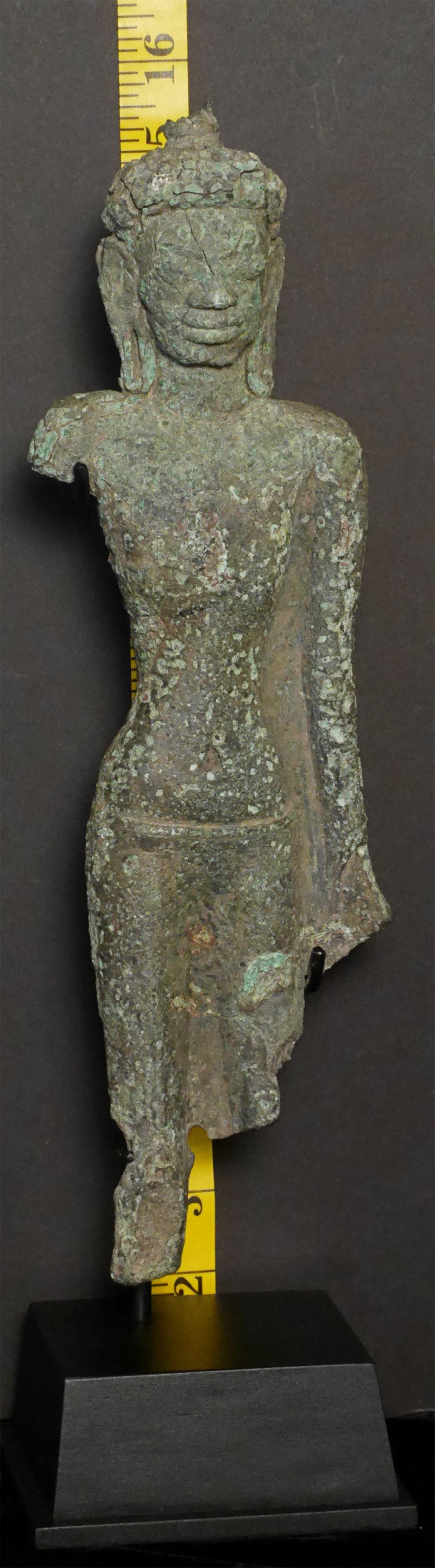 5-7thC Thai Mon Buddha- Of the Earliest S.E.Asian Bronze Buddha Types-Very Large For Sale 2