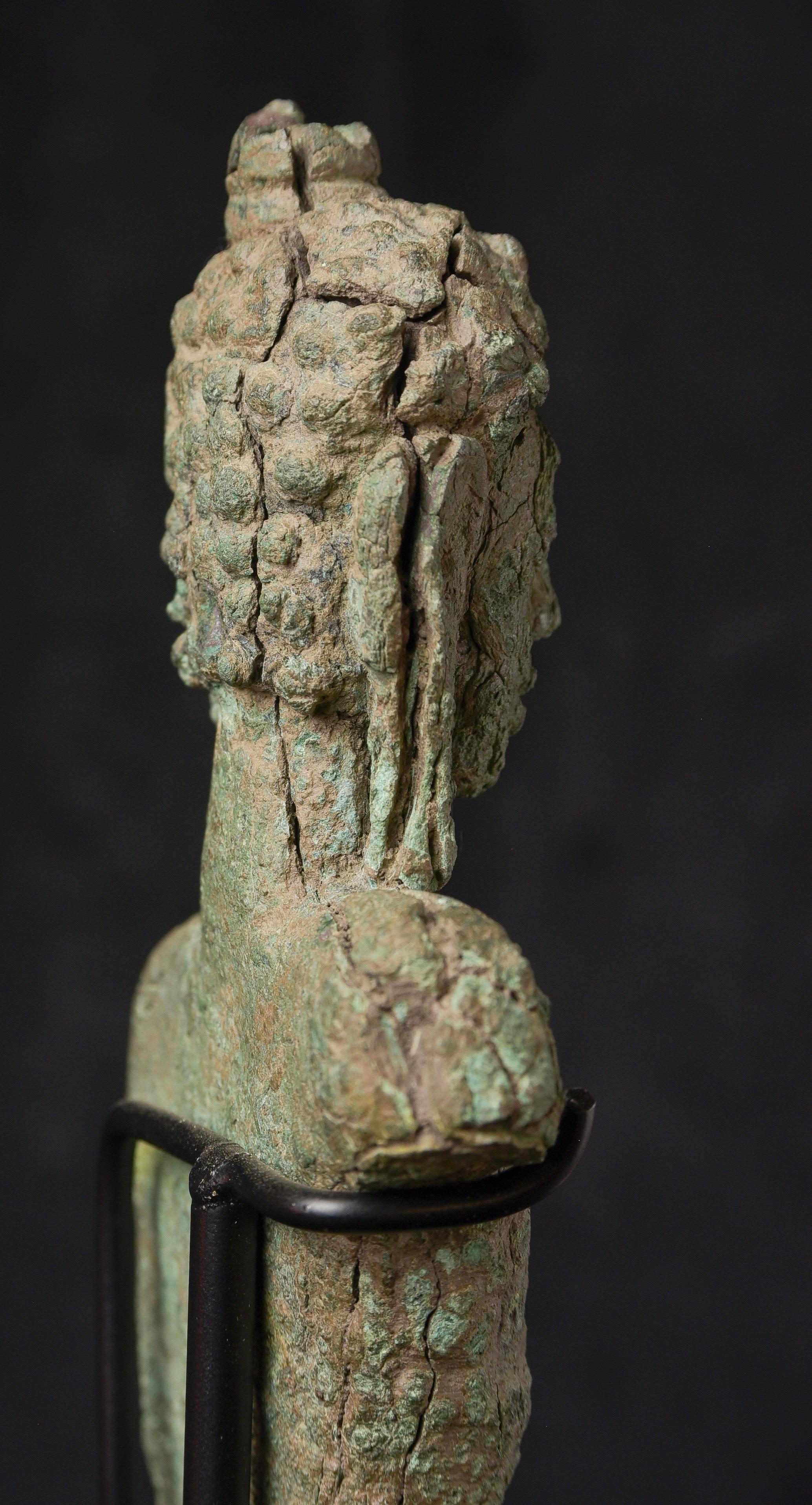 5-7thC Thai Mon Buddha-der frühesten S.E.Asian Bronze Buddha-Typen-Sehr groß im Angebot 2