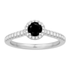 5/8 Carat TW BLK CTR Diamond Engagement Ring